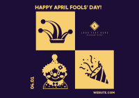 Tiled April Fools Postcard