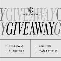 Elegant Minimal Giveaway Linkedin Post Design