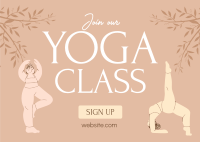 Zen Yoga Class Postcard