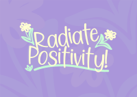 Radiate Positivity Postcard