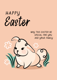 Easter Bunny Greeting Poster