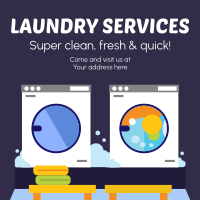 Laundry Services Instagram Post Design