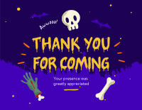 Freaky Halloween Thank You Card Image Preview