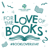 Book Lovers Doodle Instagram Post Design