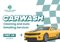 Carwash Cleaning Service Postcard