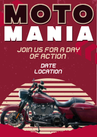 Moto Mania Rough Poster