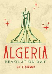 Algeria Revolution Day Minimal Poster