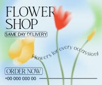 Flower Shop Delivery Facebook Post Design