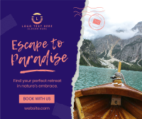 Escape To Paradise Facebook Post Design