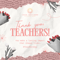 Teachers Day Collage Instagram Post Design