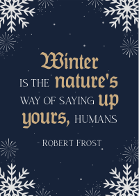 Winter Quote Snowflakes Flyer