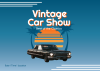 Vintage Car Show Postcard