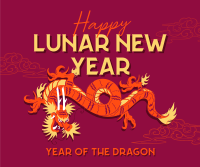 Lunar Year Chinese Dragon Facebook Post