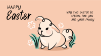 Easter Bunny Greeting Facebook Event Cover