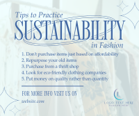 Sustainable Fashion Tips Facebook Post Design