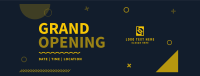 Geometric Shapes Grand Opening Facebook Cover
