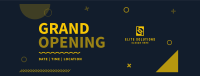 Geometric Shapes Grand Opening Facebook Cover Image Preview