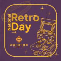 Unique Retro Day  Instagram Post