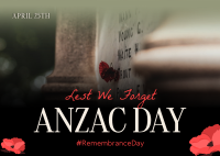 Silhouette Anzac Day Postcard