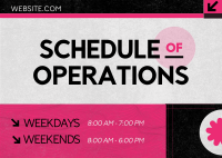 Brutalism Operating Hours Postcard