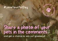 Love Your Pet Day Giveaway Postcard
