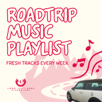 Roadtrip Music Playlist Instagram Post