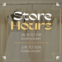 Sophisticated Shop Hours Instagram Post