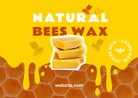 Naturally Made Beeswax Postcard Design