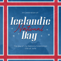 Textured Icelandic National Day Linkedin Post