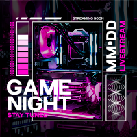 Neon Game Night Instagram Post