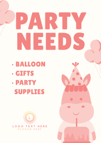 Party Supplies Poster