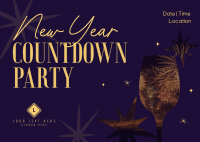 New Year Countdown Party Postcard