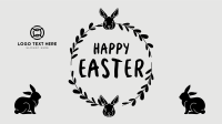 Easter Bunny Wreath Facebook Event Cover