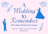 Affordable Wedding Packages Postcard Image Preview