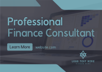 Professional Finance Consultant Postcard Design