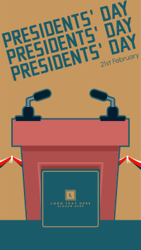 Presidents Day Podium Facebook Story