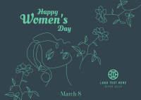 Floral Women's Day  Postcard