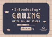 Introducing Gaming Stream Postcard