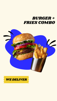 Burger Fries Facebook Story