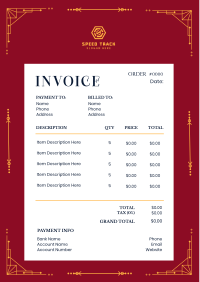 Elegant Art Deco Style Invoice