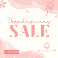 Thanksgiving Falling Leaves Instagram Post Design