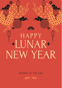 Beautiful Ornamental Lunar New Year Flyer