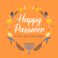 Passover Wreath Instagram Post Design