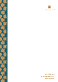 Honeycomb Pattern Letterhead Design