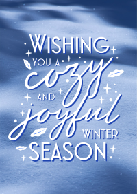 Snow Winter Greeting  Poster