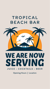 Tropical Beach Bar Facebook Story