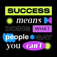 Quirky Success Quote Linkedin Post