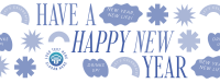 Quirky New Year Greeting Facebook Cover