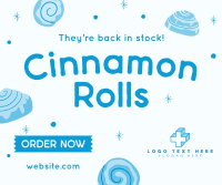 Quirky Cinnamon Rolls Facebook Post