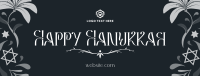 Hanukkah Floral Burst Facebook Cover